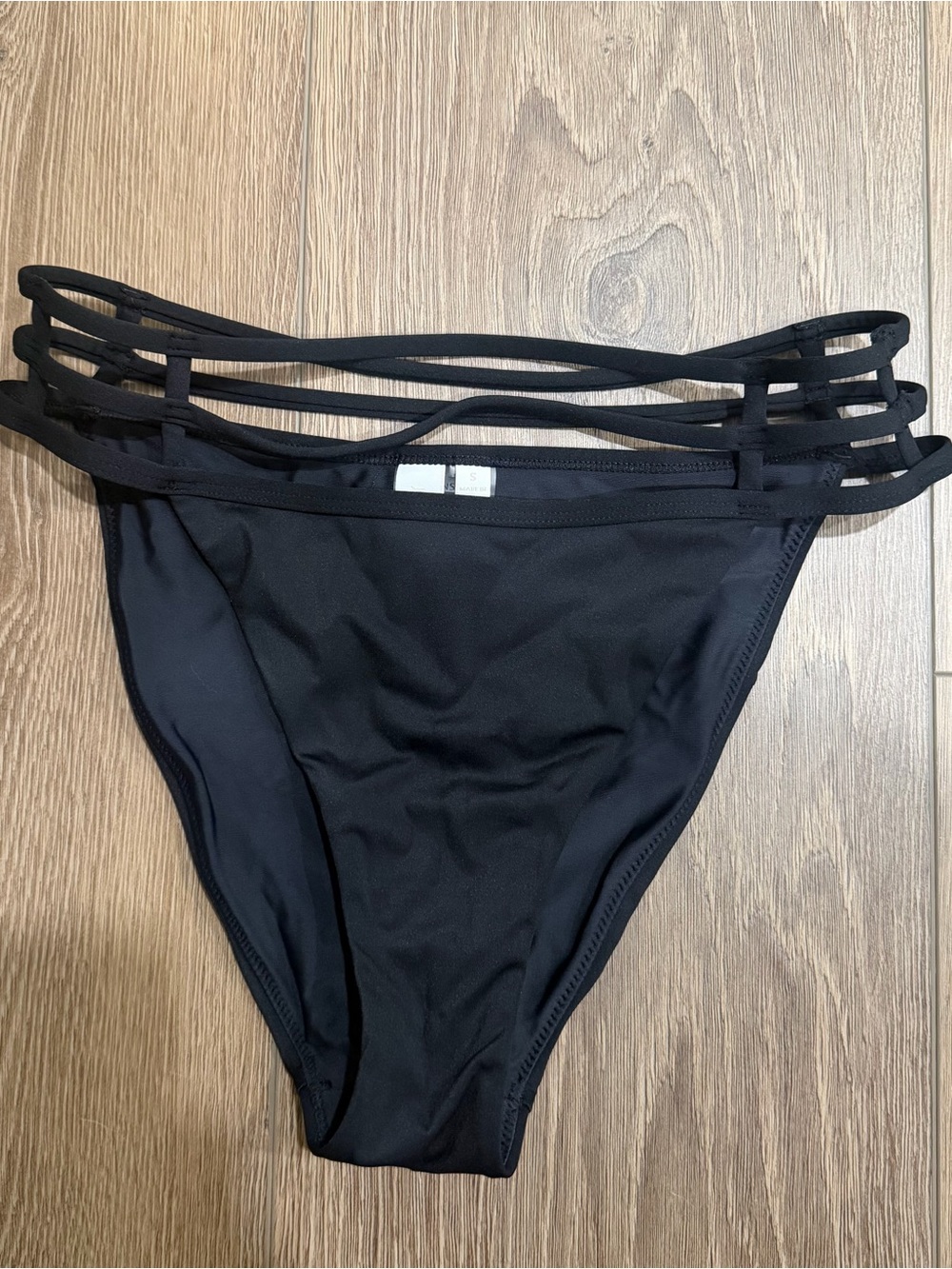 Johnathan Simhkai Amenda Black Strappy Bikini Bottoms S